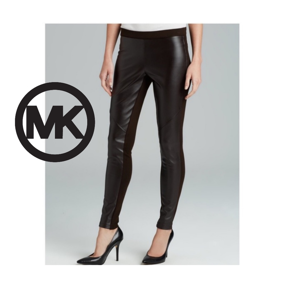 Michael Kors Faux Leather Skinny Pants